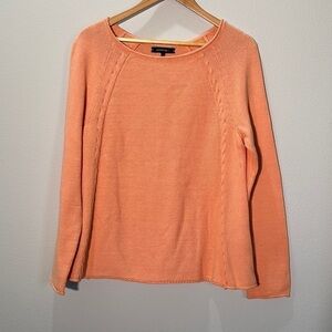 LAFAYETTE 148 Linen Cotton Blend Long Sleeve Sweater Size Large Women